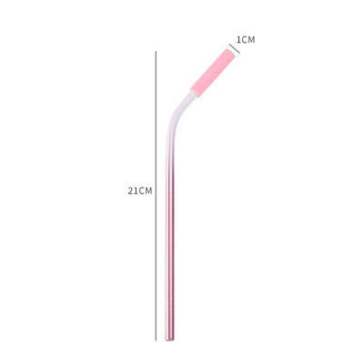 

Reusable Stainless Steel Straws Straight Bent Drinking Straws With Silicone Tips For Hot Cold Beverage Drinking Straw