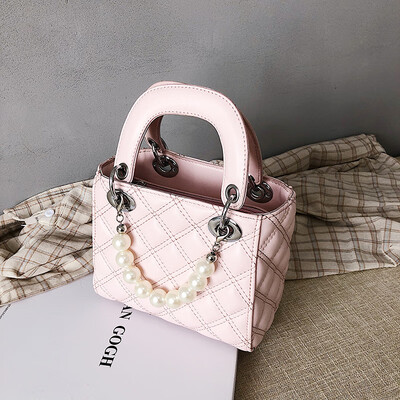 

Qiao Bani 2019 new European&American style fashion street shoot simple pearl wear bag shoulder bag diagonal cross tide handbag