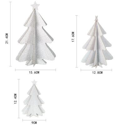 

〖Follure〗DIY Wooden Mini Desktop Christmas Tree Pine Ornament Home Xmas Party Decoration