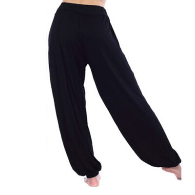 

Womens Loose Solid Yoga Pants High Waist Dance Leggings Hippy Harem Trousers