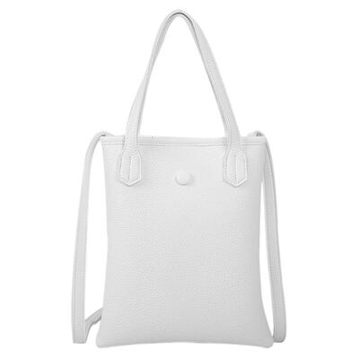 

Solid Color Button Handbag Women Large Capacity Shoulder Messenger Bags
