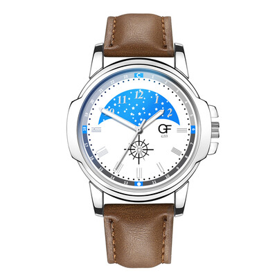 

Gobestart Hot Man Leather Watch Whatever Late Anyway Letter Watches New Pointer glow