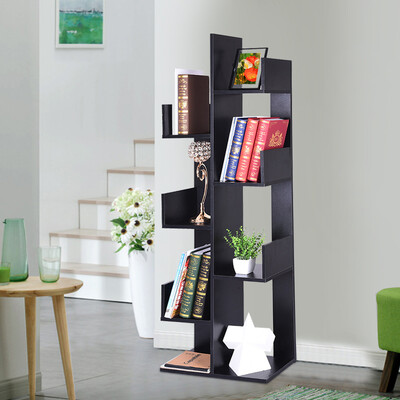 

Gobestart 8-Shelf Tree Bookshelf Bookcase Book Rack Display Storage Organizer Shelves