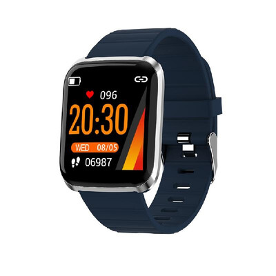 

116 PRO BT Watch Color Screen Sport Fitness Tracker Heart Rate Monitor Wristband Silvery