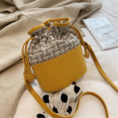 

Fallwinter 2019 new wave Korean fashion Joker womens bags shoulder slung shoulder bag bucket bag