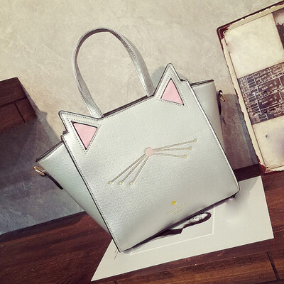 

Gobestart Large Capacity Handbag Lovely Womens Cat Ear Shoulder Bag Messenger Bag