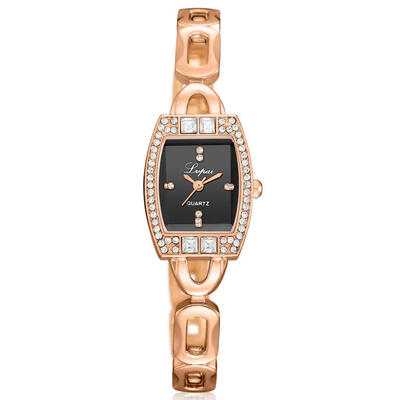 

Hot Selling Women Watches Rhinestone Square Dial Fashion Ladies Quartz Wristwatch Movement Alloy Bracelet Strap Reloj Mujer