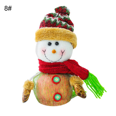 

Christmas Santa Deer Snowman Pattern Apple Candy Gift Storage Bag Tree Decor
