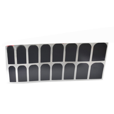 

Toponeto 16pcs Nail Art Foil Finger DIY Sticker Gel Nail Patch Manicure Black