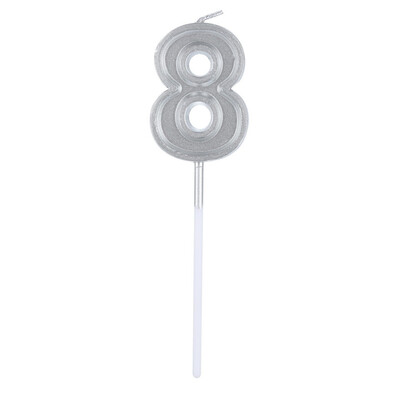 

Toponeto Silver Number 1 Birthday Numeral Candles Number Cake Decor for AdultsKids Party