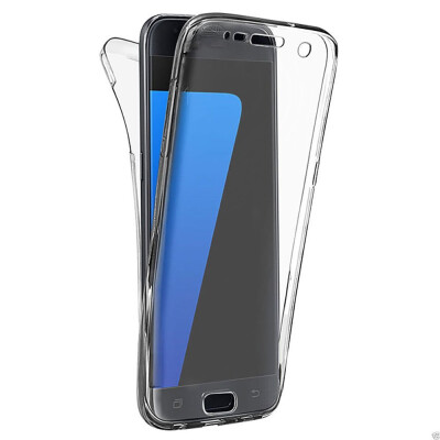 

360 Degree Shockproof Front Back Cover Clear Full Body TPU Protective Case for Samsung Galaxy S7 Edge