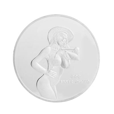 

Zinc Alloy Plated Sexy Girl Non-currency Bitcoin Commemorative Coin Gift