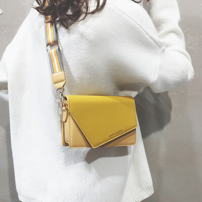 

Summer small fresh bag female 2019 new wave Korean version of the fashion hit color wild broadband shoulder slung small square bag