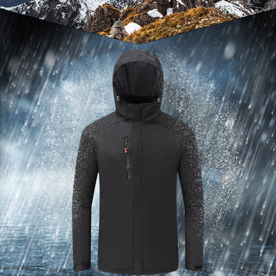 

Toponeto Men Winter Hooded Softshell Windproof Waterproof Soft Coat Shell Jacket