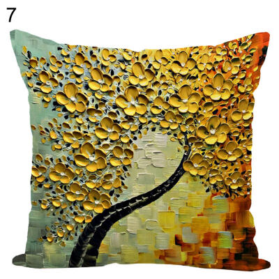 

Flower Plant Painted Throw Pillow Case Cushion Cover Sofa Bed Car Office Decor