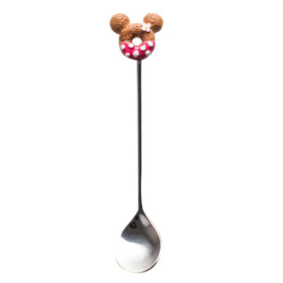 

Cute 304 Stainless Steel Spoon Fork Doughnut Cartoon Animal Head Coffee Ice Cream Dessert Tea Candy Kitchen Flatware Gift Tablewar