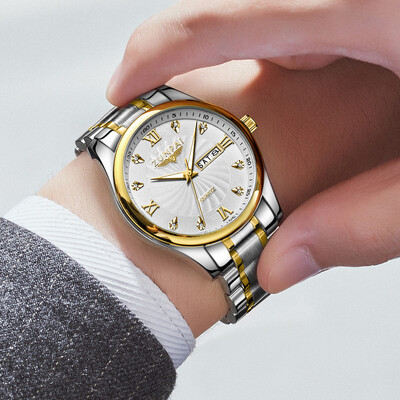

Watch mens watch Korean version simple fashion trend waterproof students automatic non-mechanical watch movement quartz mens wat