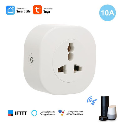 

Smart Power Plug Smart Home Socket Voice Control Compatible with Amazon Echo & for Google Home IFTTT Tmall Elf Timing Function App