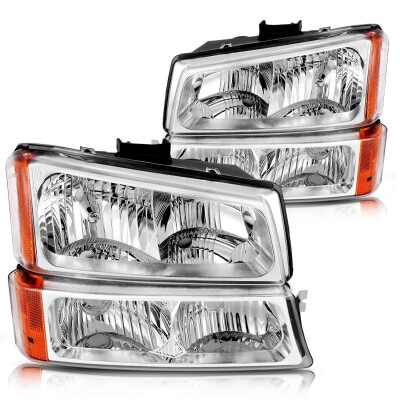 

Headlight Assembly Kit for 2003-2006 Chevy Avalanche Chevy Silverado 2500HD 2003-2007 Chevy Silverado 1500HD