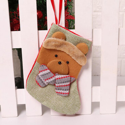 

Tailored 1pcs Christmas Mini Christmas Stockings Socks Decorations Socks Stocking Bag