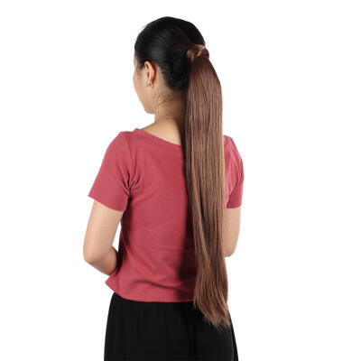 

Greensen Women Long Straight Wrap Around Hair Extension Ponytail Clip in Ponytail Synthetic Hair Piece