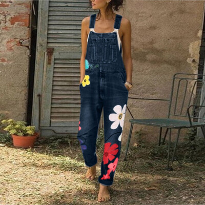 

Tailored Womens Fashion Denim Bib Pants Sexy Long Rompers Bib Pants Jumpsuits