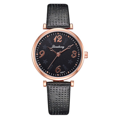 

Simple Women Watches Rose Gold Dial Ladies Analog Quartz Wristwatch Business Leather Strap Clock Dress Gift Zegarki Damskie50