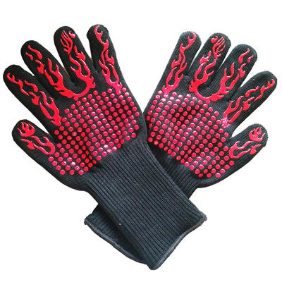 

1 Pair Heat Resistant Thick Silicone Cooking Baking BBQ Grill Gloves Mitten