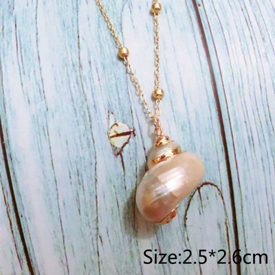 

Fashion 1PC Conch Cowrie Shell Pendant Choker Necklace for Women Gold Color Chain Choker Necklace Beach Coin Long Collier