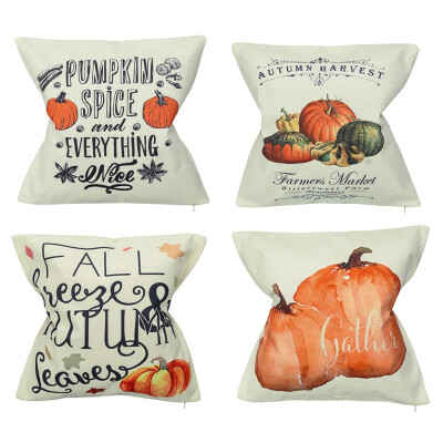 

Tailored 4PC Thanksgiving Autumn Decor Cushion Cover Throw Pillow Case Sofa Bed Decor