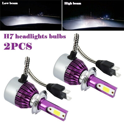 

2018 Hot sale 2PCS 440W H7 LED Headlights Kit High or Low Beam Bulbs 6000K Bright VS Xenon HID