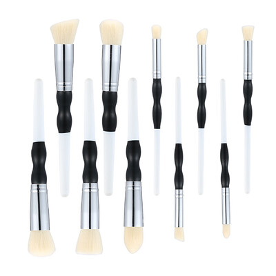 

Toponeto 10 Pcs Gourd Two-color Wooden Handle Special Makeup Brush Set