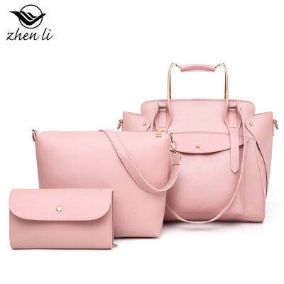 

Supply lady bag new PU leather womens handbag retro wind girl set bag