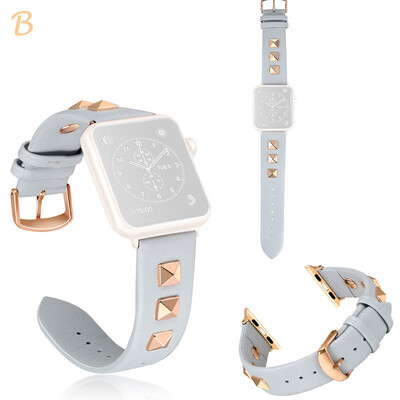 

〖Follure〗Personalized Studded Leather Replaceable Strap For Apple Watch Band 4321 3840mm