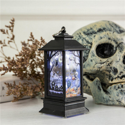 

2019 Halloween Vintage Pumpkin Castle Light Lamp Party Hanging Decor LED Lantern Party Supplies Halloween Vintage Lanter