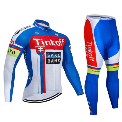 

Cycling jersey 2018 pro team Tinkoff winter thermal fleece bicycle clothing set ropa ciclismo invierno bike jersey bib pants kit