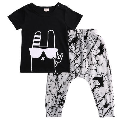 

2pcs Toddler Kids Baby Boys T-shirt TopsLong Pants Trousers Outfits Clothes Set