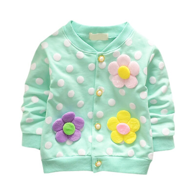 

Baby Girl Outerwear Sweatshirt Floral Print Cute Sweatshirt Kids Coat Outfits Tops