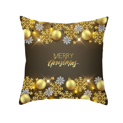 

〖Follure〗Christmas Pillow Case Glitter Polyester Sofa Throw Cushion Cover Home Decor