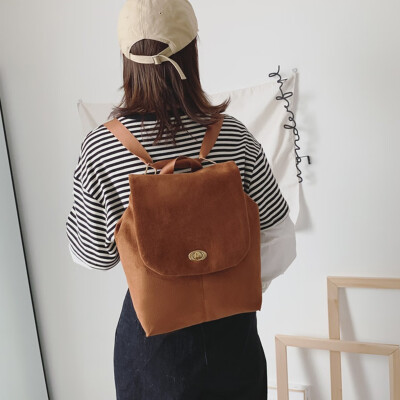 

Tailored Fashion Women Suede Shoulder Bag Backpack Student Messenger Bag Travel Bag