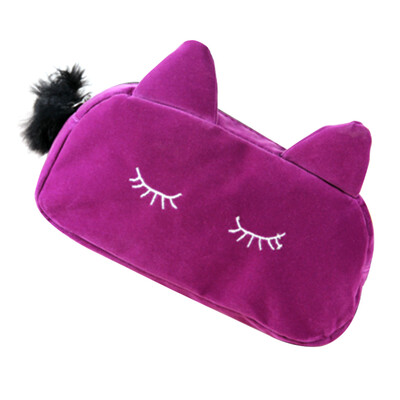 

Cute Cartoon Cat Design Women Beauty Cosmetic Bag Travel Makeup Bags Pouch Coin Storage Case Zipper Closure Organizer Large Capaci
