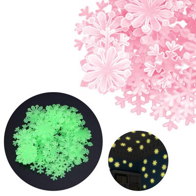 

〖Follure〗50PC Kids Bedroom Fluorescent Glow In The Dark Snowflake Wall Stickers