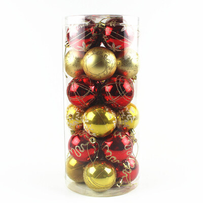 

24Pcs Christmas Balls Party Baubles Xmas Tree Decorations Hanging Ornament 6cm
