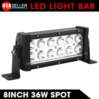 

36W 8" Spot Work LED Light Bar Off Road SUV 4WD ATV UTE 12v Driving Lights