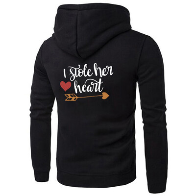 

Fashion Couple Hoodies Letter Printed I Stole Her Heart Weatshirt The Lovers Matching Pullover Tops Couple Hooded