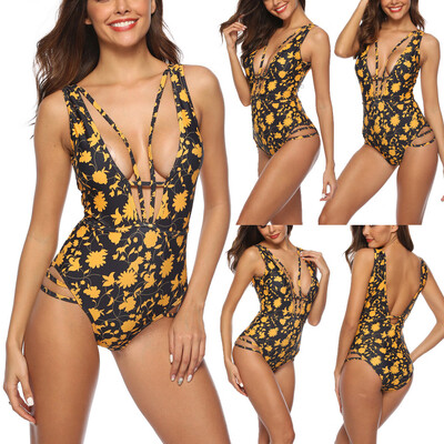 

Roseonmyhand Women Printing Bikini Push-Up Pad Swimwear Bathing Swimsuit Beachwear Set