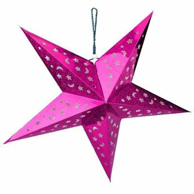 

FUNNYBUNNY 3D Laser Lampshade Lantern Xmas Wedding Party Home Bar Hanging Decor Paper Star Birthday party decoration