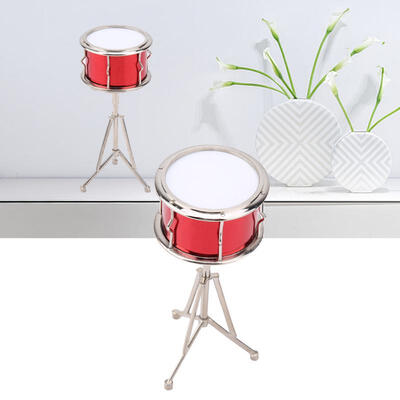 

Greensen Miniature Musical Instruments Snare Drum Model Display Mini Musical Ornaments Craft Home Decor