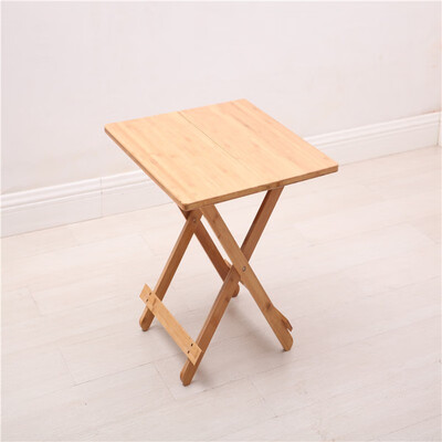 

BO AI NUO Nanzhu 60 folding square table modern minimalist table portable solid wood table 606050cm 7464