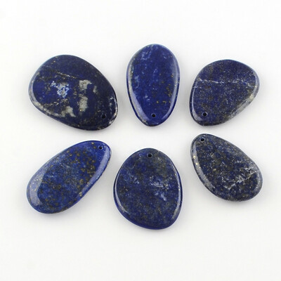 

Drop Dyed Natural Lapis Lazuli Pendants 4452x2738x59mm Hole 2mm